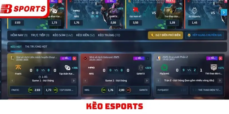 kèo eSports