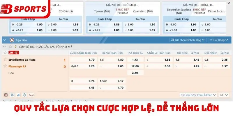 Quy tắc lựa chọn cược hợp lệ, dễ thắng lớn