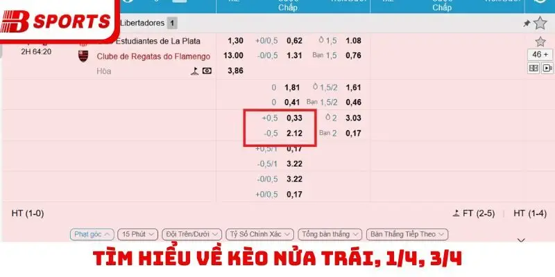 Tìm hiểu về kèo nửa trái, 1/4, 3/4